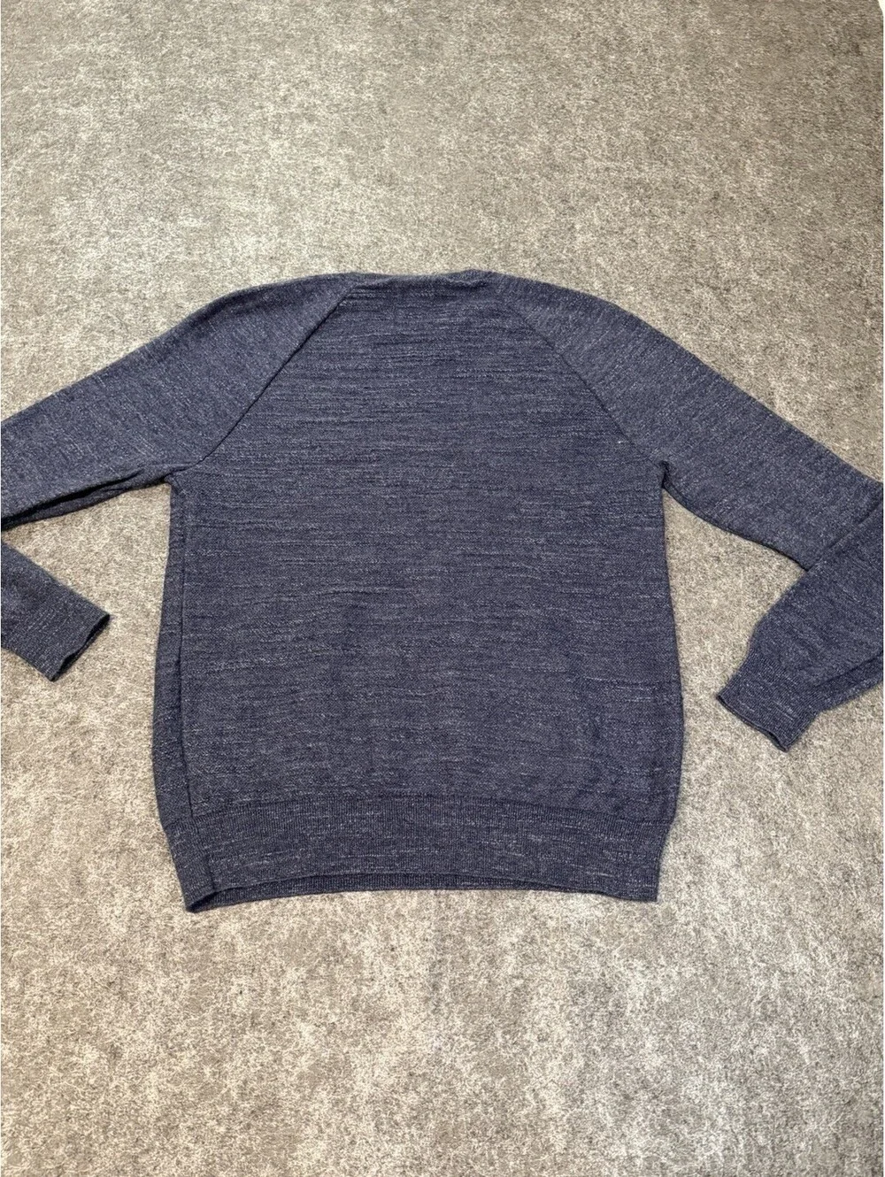 J.Crew Rugged Cotton Sweater Men’s M Slim Fit Heathered Indigo Blue C8445